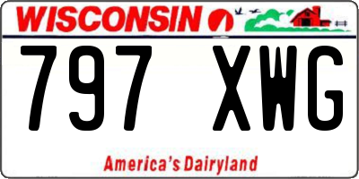 WI license plate 797XWG