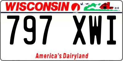 WI license plate 797XWI