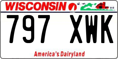 WI license plate 797XWK