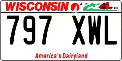 WI license plate 797XWL