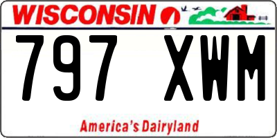 WI license plate 797XWM