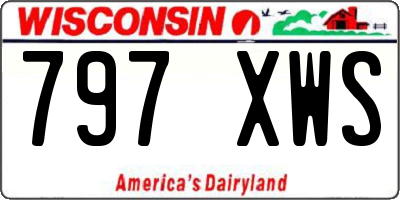 WI license plate 797XWS