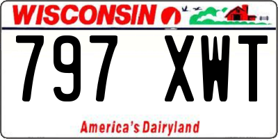 WI license plate 797XWT