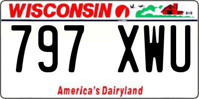 WI license plate 797XWU