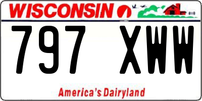 WI license plate 797XWW