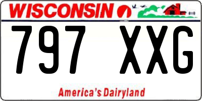 WI license plate 797XXG