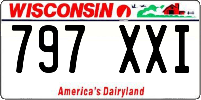 WI license plate 797XXI