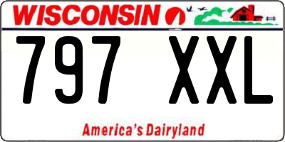 WI license plate 797XXL