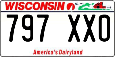 WI license plate 797XXO