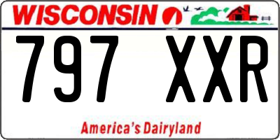 WI license plate 797XXR