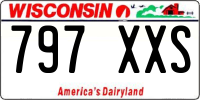 WI license plate 797XXS