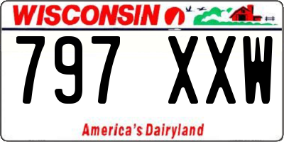 WI license plate 797XXW