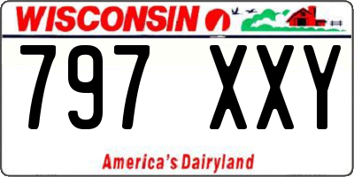 WI license plate 797XXY