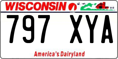 WI license plate 797XYA