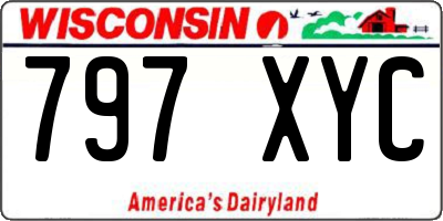 WI license plate 797XYC