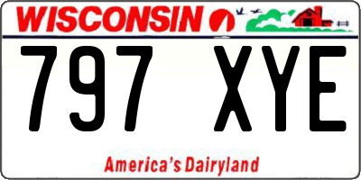 WI license plate 797XYE