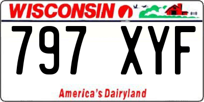 WI license plate 797XYF