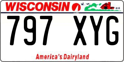 WI license plate 797XYG