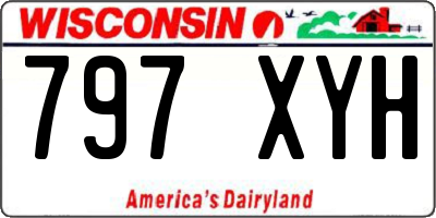 WI license plate 797XYH