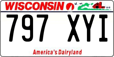 WI license plate 797XYI