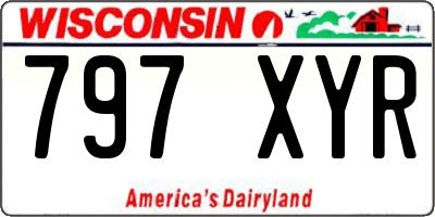 WI license plate 797XYR