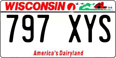 WI license plate 797XYS