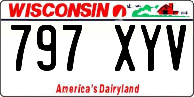 WI license plate 797XYV