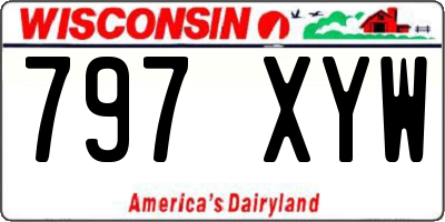 WI license plate 797XYW