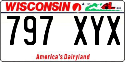 WI license plate 797XYX