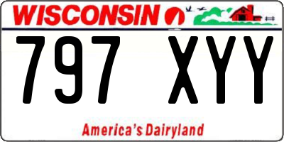 WI license plate 797XYY
