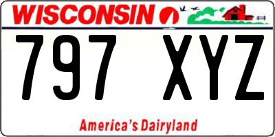 WI license plate 797XYZ