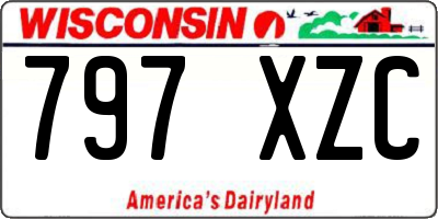 WI license plate 797XZC