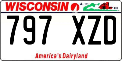 WI license plate 797XZD
