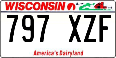 WI license plate 797XZF
