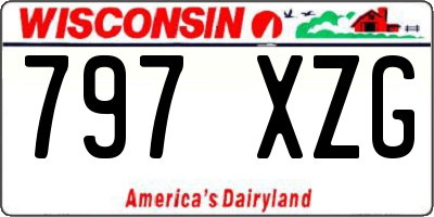 WI license plate 797XZG