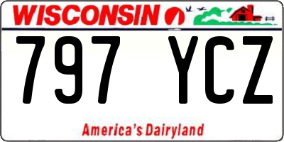 WI license plate 797YCZ