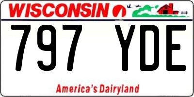 WI license plate 797YDE