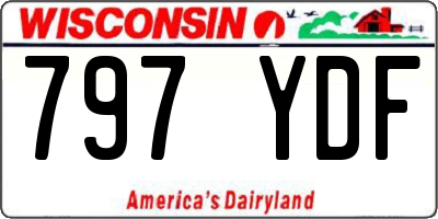 WI license plate 797YDF