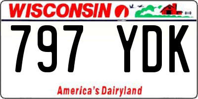 WI license plate 797YDK