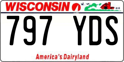 WI license plate 797YDS