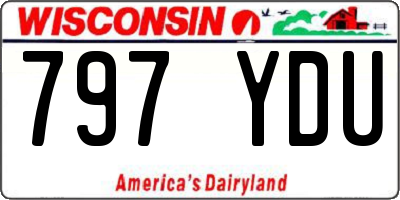 WI license plate 797YDU