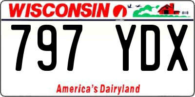 WI license plate 797YDX