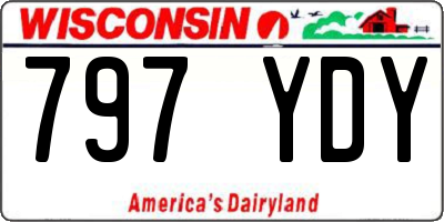 WI license plate 797YDY