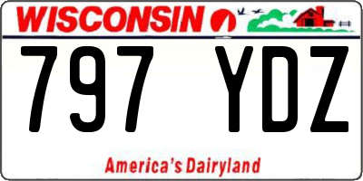 WI license plate 797YDZ