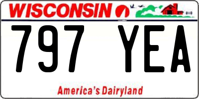 WI license plate 797YEA