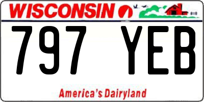 WI license plate 797YEB