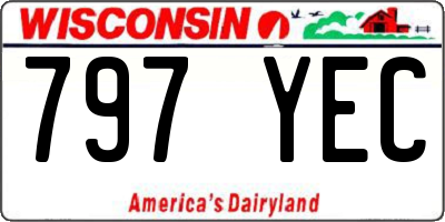 WI license plate 797YEC