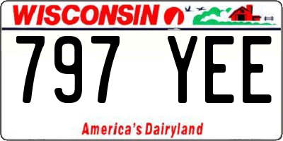 WI license plate 797YEE