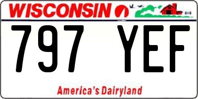 WI license plate 797YEF
