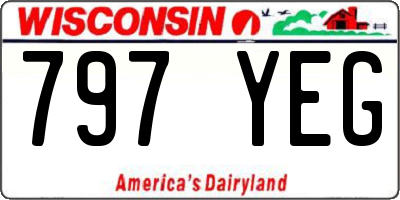 WI license plate 797YEG